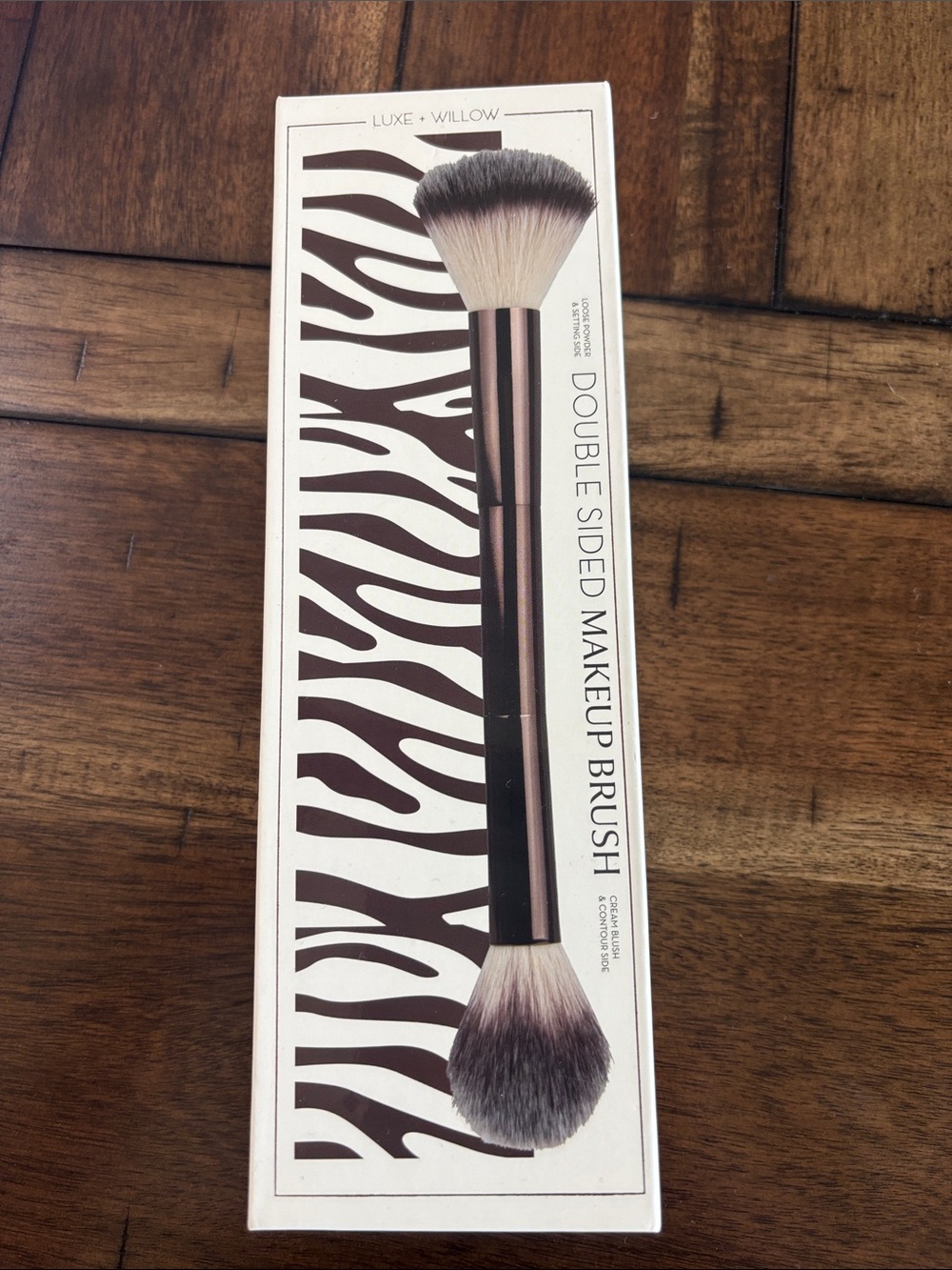 Double Sided Makeup Brush - Pink/Black